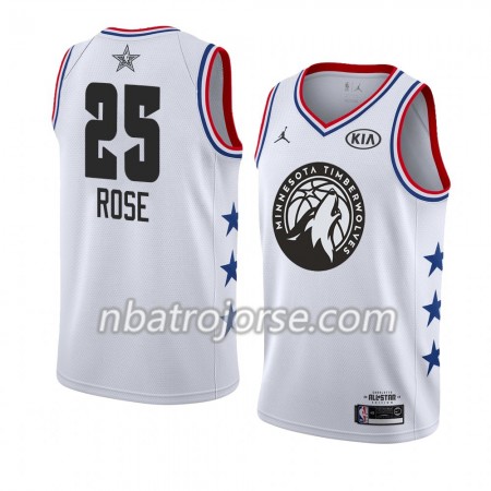 Män Minnesota Timberwolves Tröja Derrick Rose 25 2019 All-Star Jordan Brand Vit Swingman